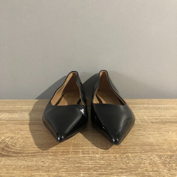 Sam Edelman Wanda Womens Size 8.5M Black Patent Leather Pointed Toe Flats - Picture 5 of 11
